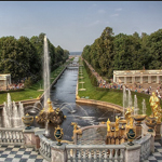 Peterhof, show de las fuentes