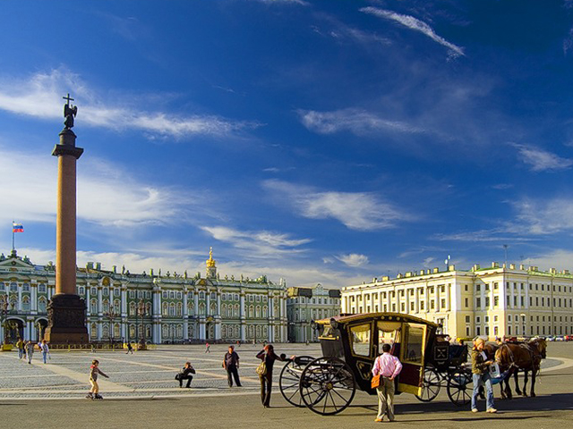 City sightseeing tour in St. Petersburg, Russia